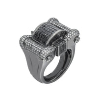 Thumbnail for 14k Black Diamond Scroll Ring 4.39ctw