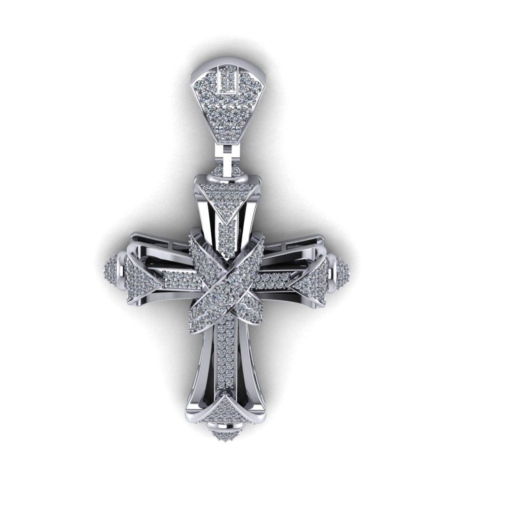 14K Gold Diamond Cross 1.15 CTW