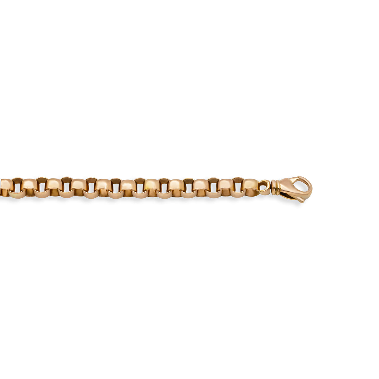 14K Rose Gold Mens Cable Link Chain 6MM