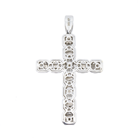 Thumbnail for 14k white gold diamond cross