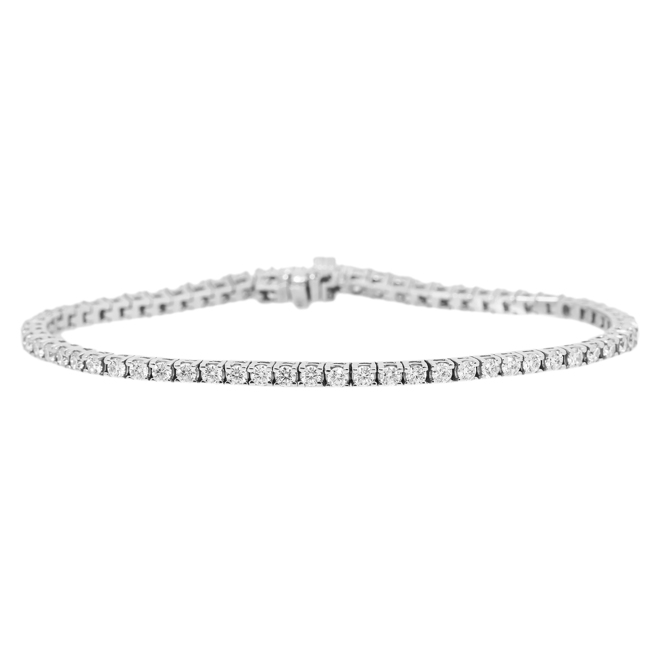 14k White gold lab diamond tennis bracelet