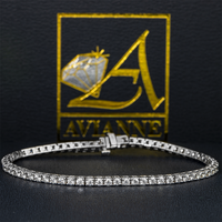 Thumbnail for 14k White gold lab diamond tennis bracelet