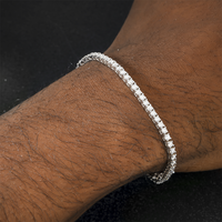 Thumbnail for 14k White gold lab diamond tennis bracelet