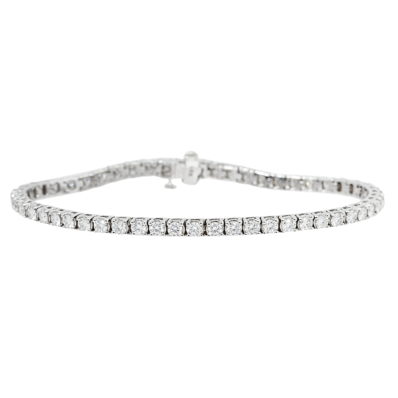 14k white gold lab diamond tennis bracelet