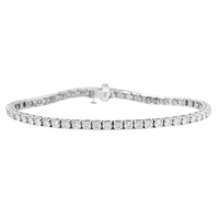 Thumbnail for 14k white gold lab diamond tennis bracelet