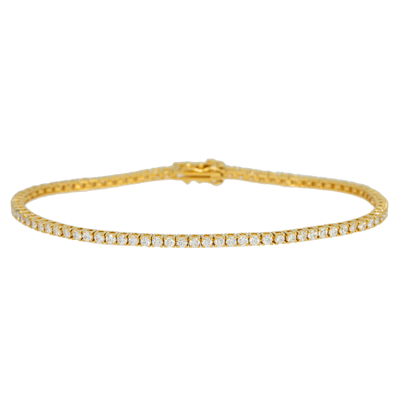 14k yellow gold lab diamond tennis bracelet