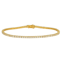 Thumbnail for 14k yellow gold lab diamond tennis bracelet