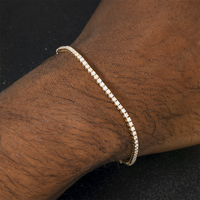 Thumbnail for 14k yellow gold lab diamond tennis bracelet