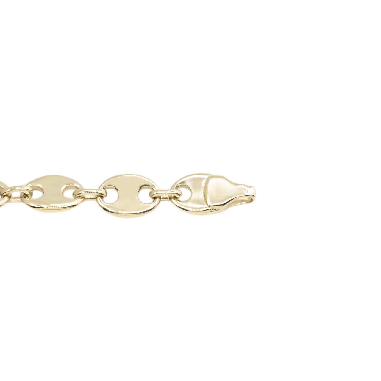 14k Yellow Gold Anchor Puff Link Chain 6 mm