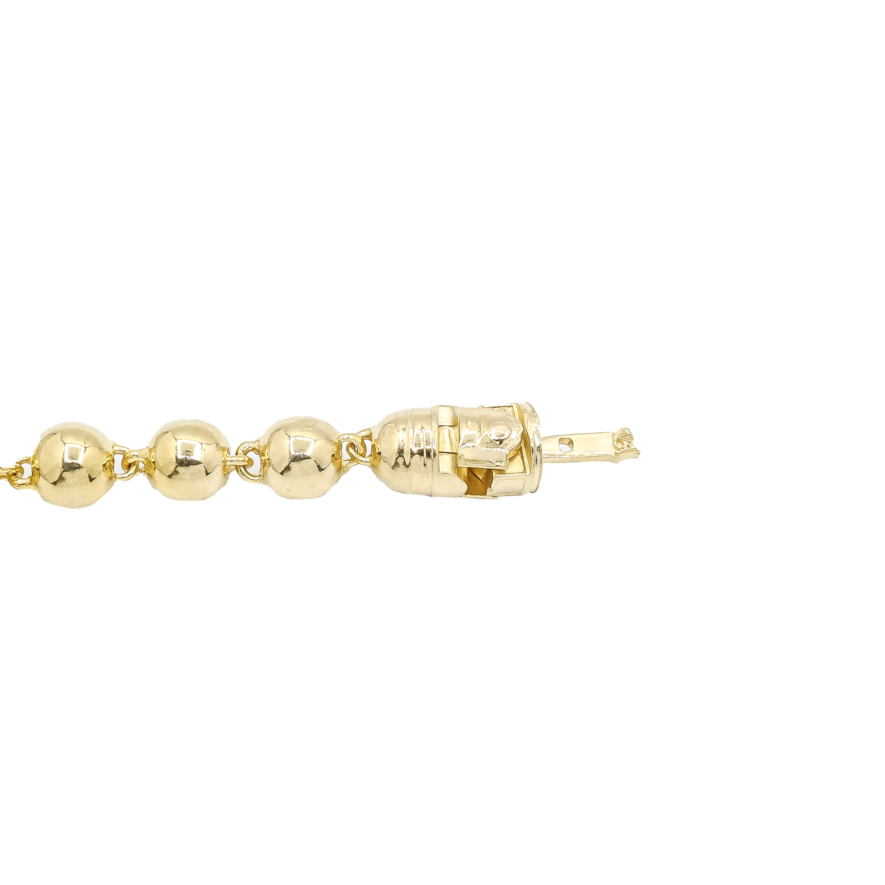 14k Yellow Gold Solid Ball Bead Chain 6.5mm 23in