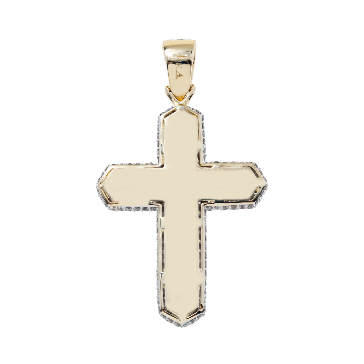 14k Gold Diamond Cross Pendant 2.59 Ctw