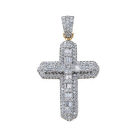 Thumbnail for 14k Gold Diamond Cross Pendant 2.59 Ctw