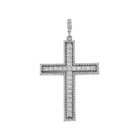 Thumbnail for 14k White Gold Diamond Cross 2.76 Ctw