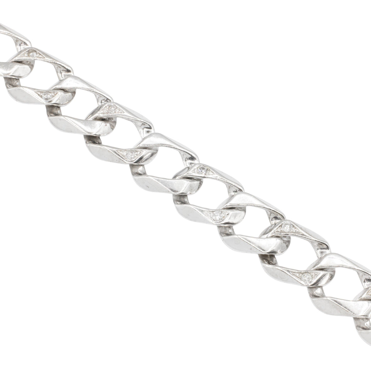 14k Two Tone Diamond Cuban Bracelet 0.82 ctw