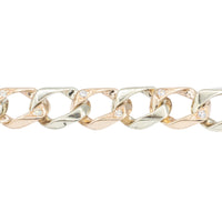 Thumbnail for 14k Two Tone Diamond Cuban Bracelet 0.82 ctw