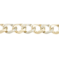 Thumbnail for 14k Two Tone Diamond Cuban Bracelet 0.82 ctw