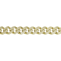 Thumbnail for Yellow / 20 10k Gold CZ Cuban Chain 15 Ctw 13mm