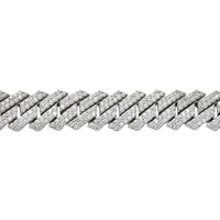 Thumbnail for 14k White Gold Lab Diamond Cuban Chain 8.5mm 8.49 ctw