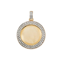 Thumbnail for Small - 1.50 Ctw - 9 G 10k Yellow Gold Diamond Round Memory Pendant 1.49 Ctw