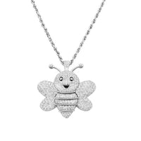 Thumbnail for 14k White Gold Bumblebee Pendant 3 ctw