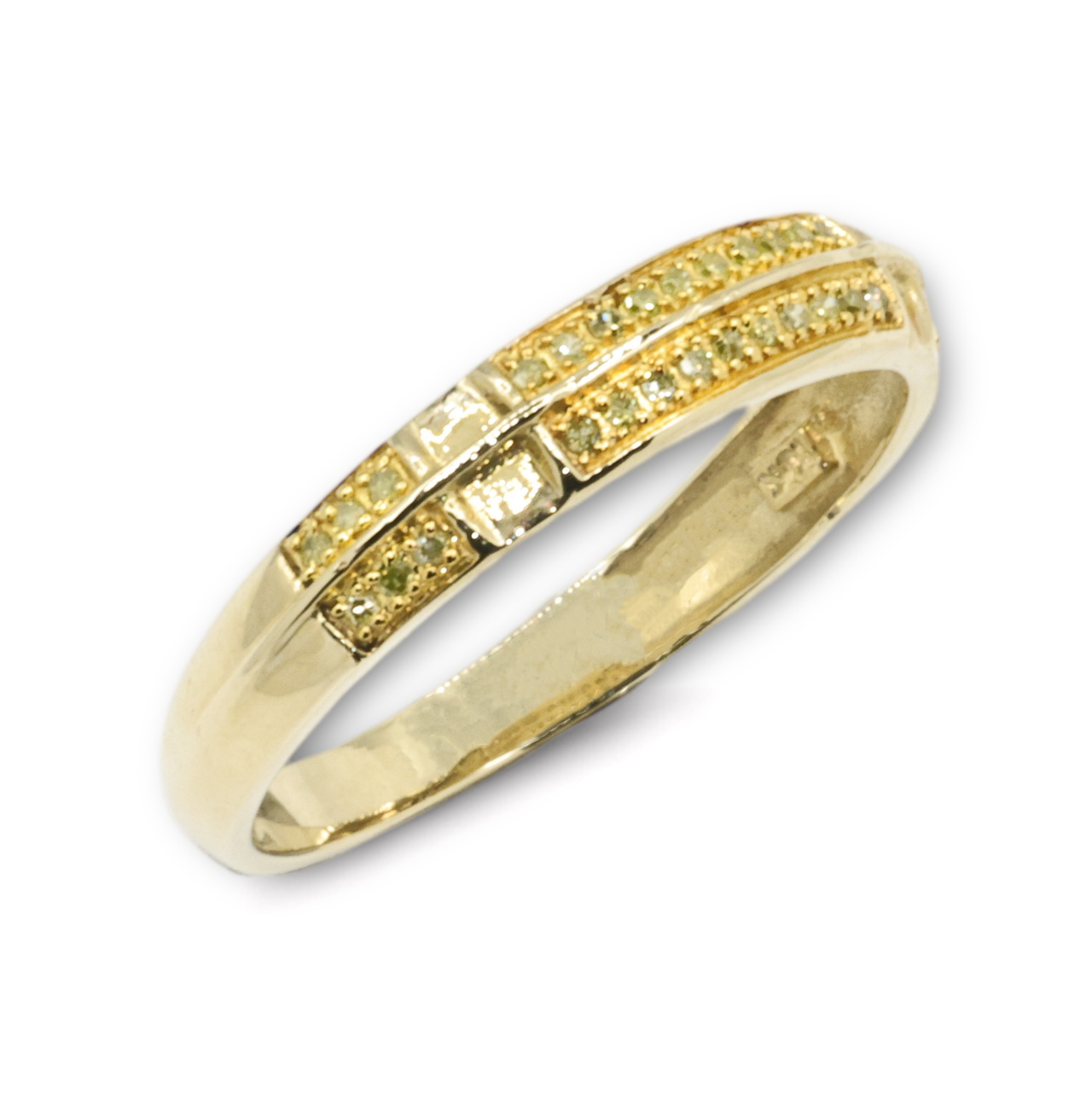 10k Yellow Gold  Yellow Diamond Ring 0.09 ctw