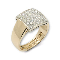 Thumbnail for 14k Yellow Gold Square Diamond Ring 1.25 ctw