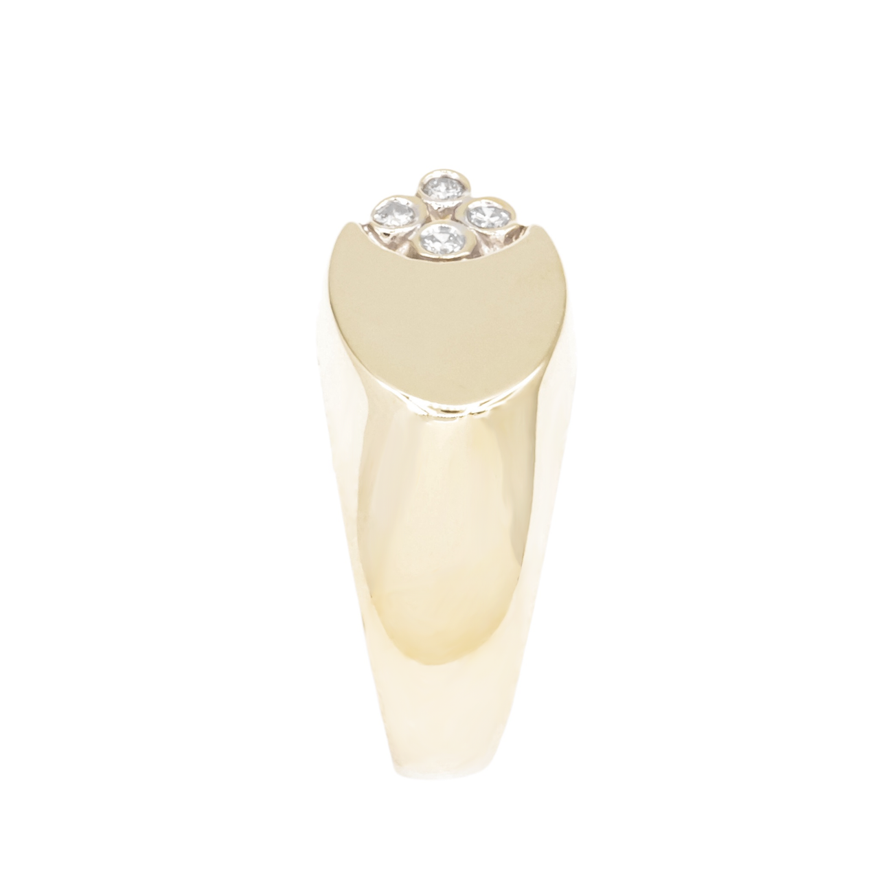 10k Yellow Gold Diamond Mens Ring 0.06 ctw