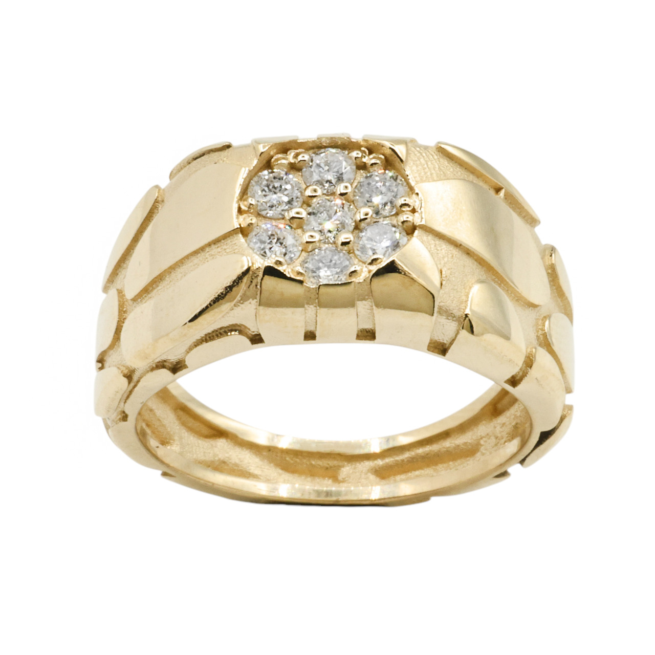 10K Yellow Gold Nugget Ring .5 Cwt.