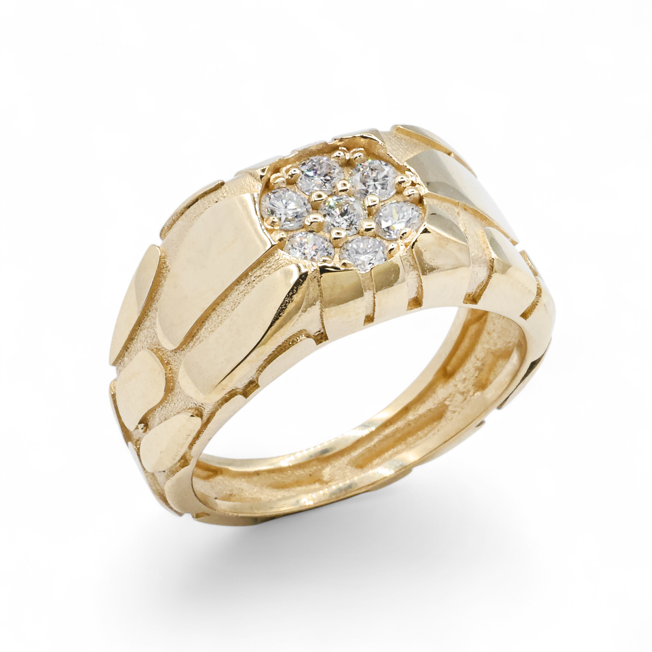 10K Yellow Gold Nugget Ring .5 Cwt.