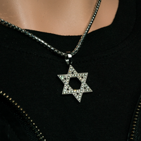 Thumbnail for 14K Solid Gold Men's Diamond Star of David Pendant 1.3 Cwt.