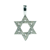 Thumbnail for 14K Solid Gold Men's Diamond Star of David Pendant 1.3 Cwt.