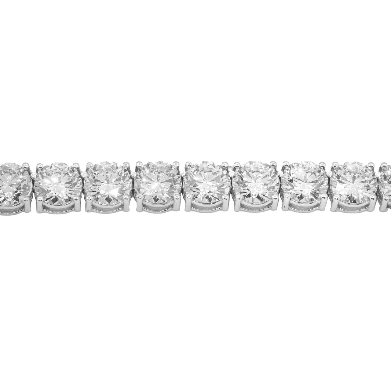 14k White Gold Lab Diamond Tennis Chain 110 ctw