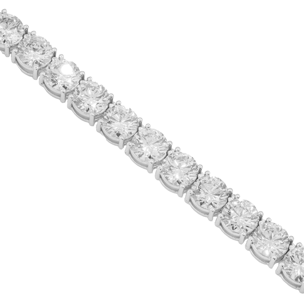 14k White Gold Lab Diamond Tennis Chain 110 ctw