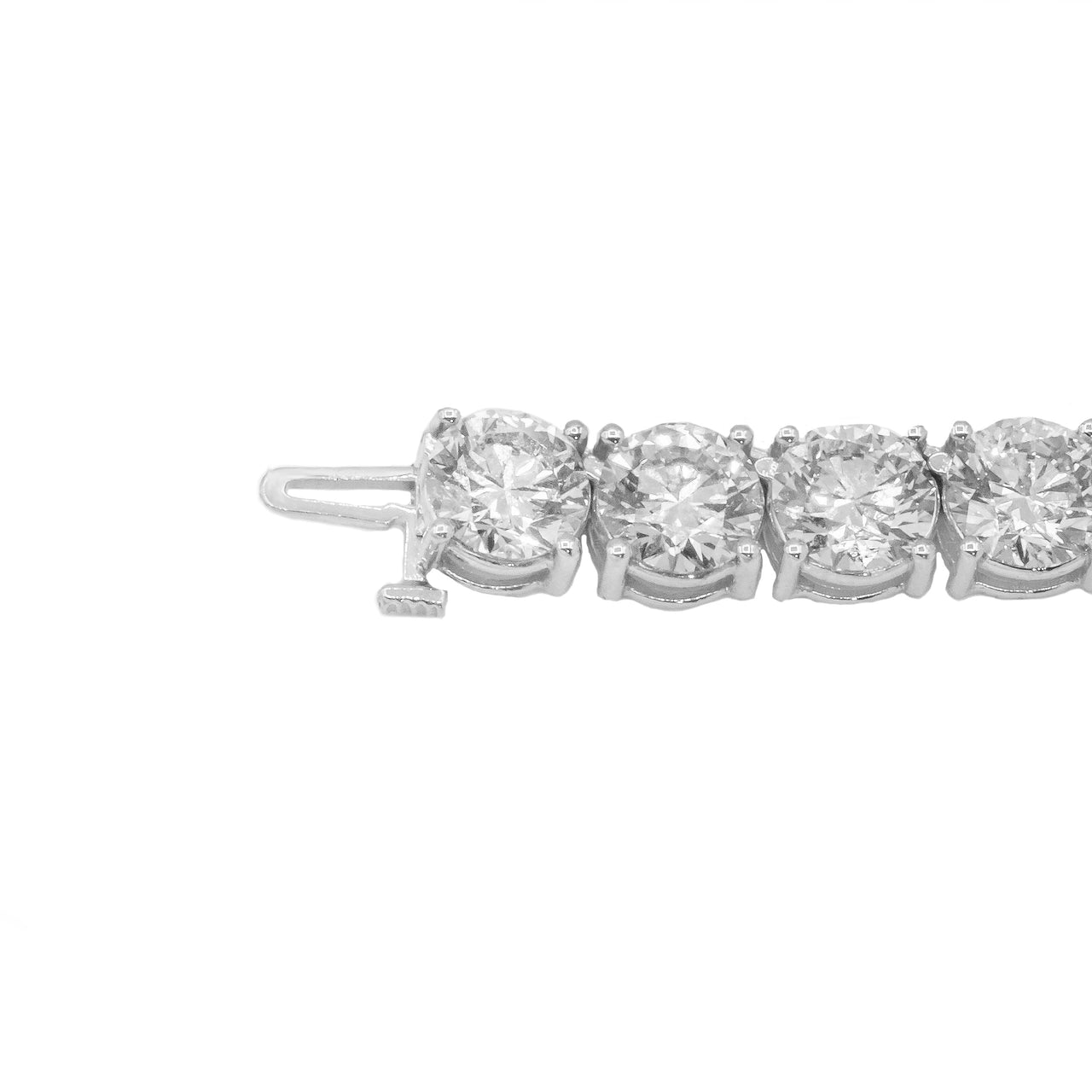 14k White Gold Lab Diamond Tennis Chain 110 ctw