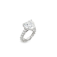 Thumbnail for 14k White Gold Heart Shaped Lab Diamond Engagement Ring 8.93 Ctw