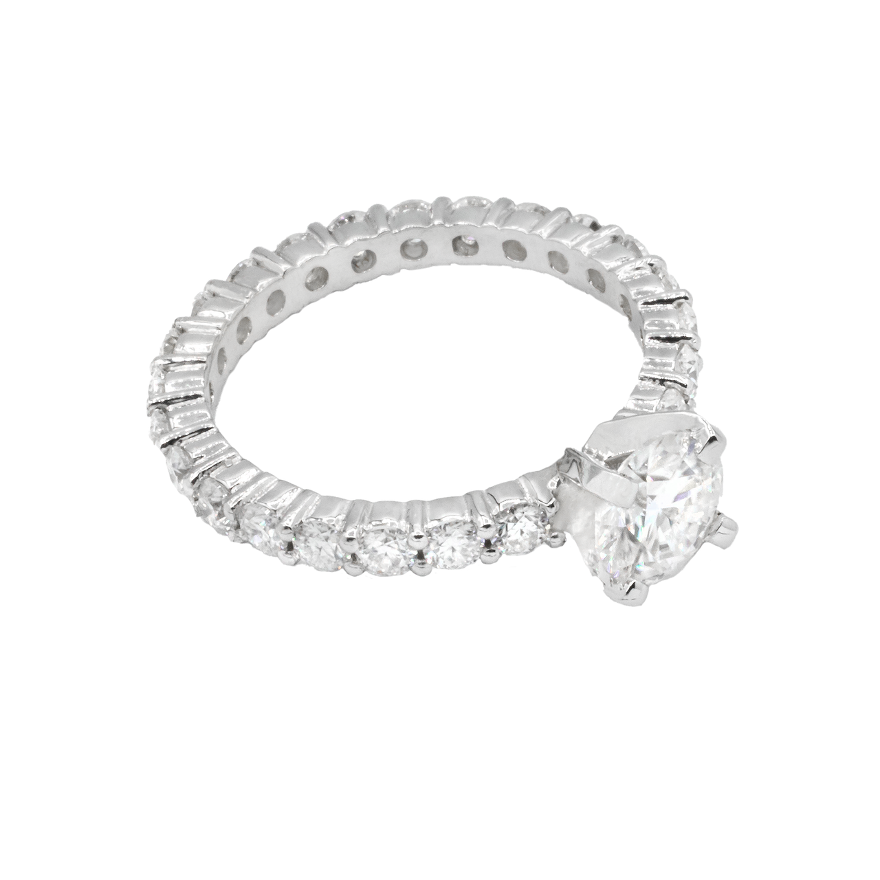 14k White Gold Lab Diamond Engagement Ring 2.17 ctw