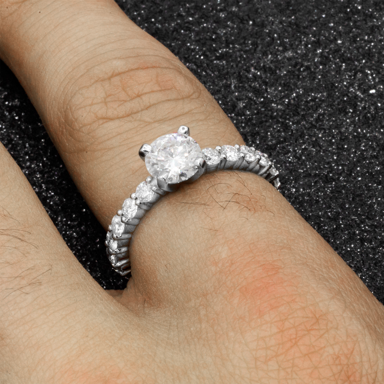 14k White Gold Lab Diamond Engagement Ring 2.17 ctw