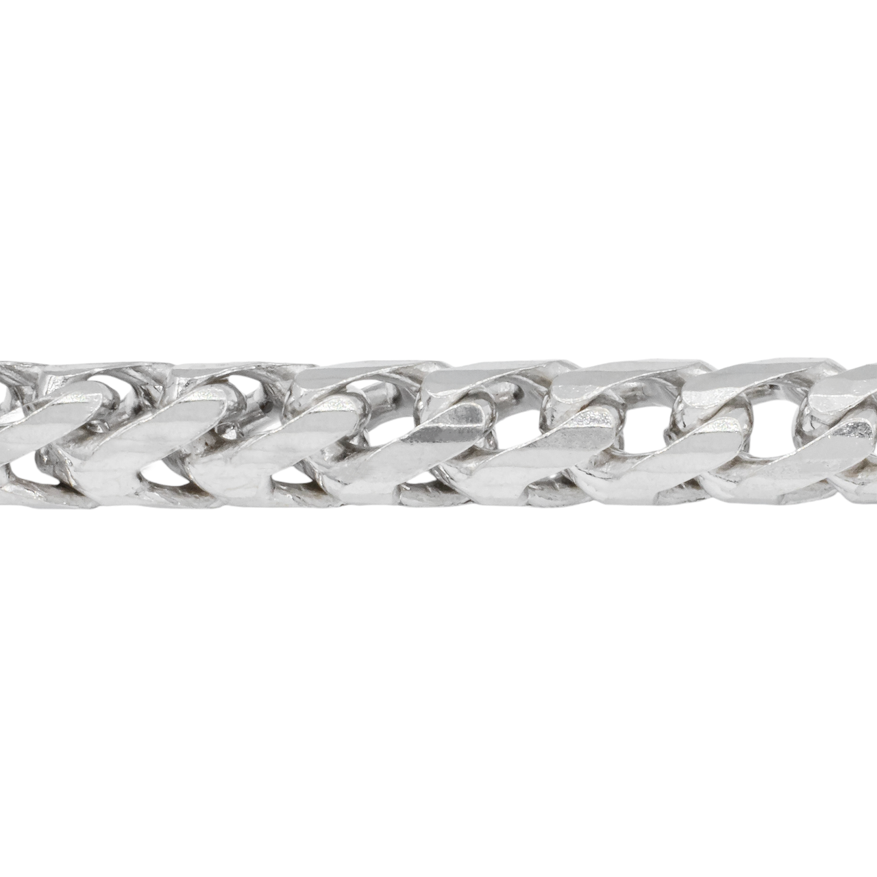 14k White Gold Franco Chain 25in 7mm