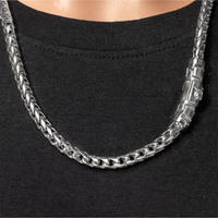 Thumbnail for 14k White Gold Franco Chain 25in 7mm