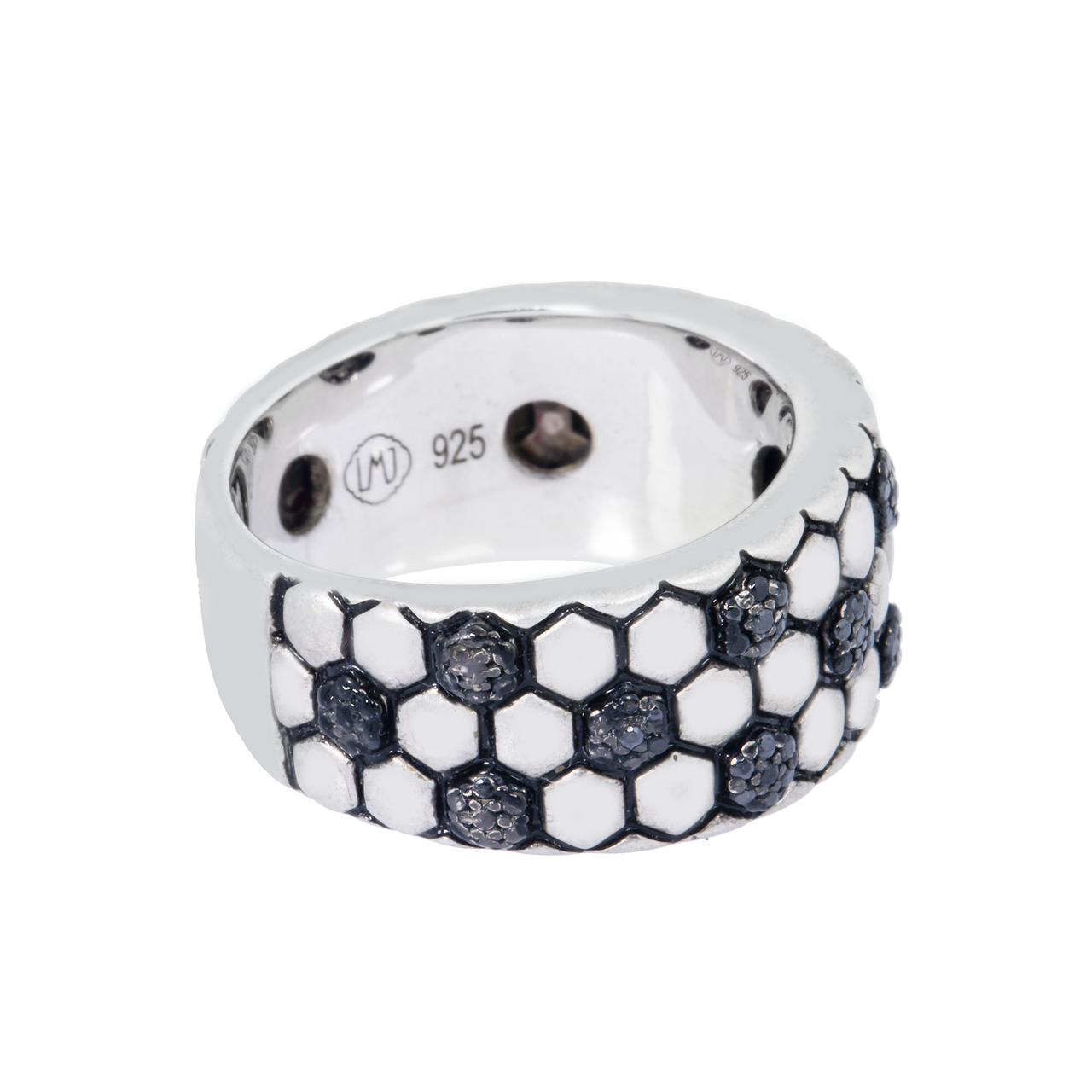 silver soccer ball ring