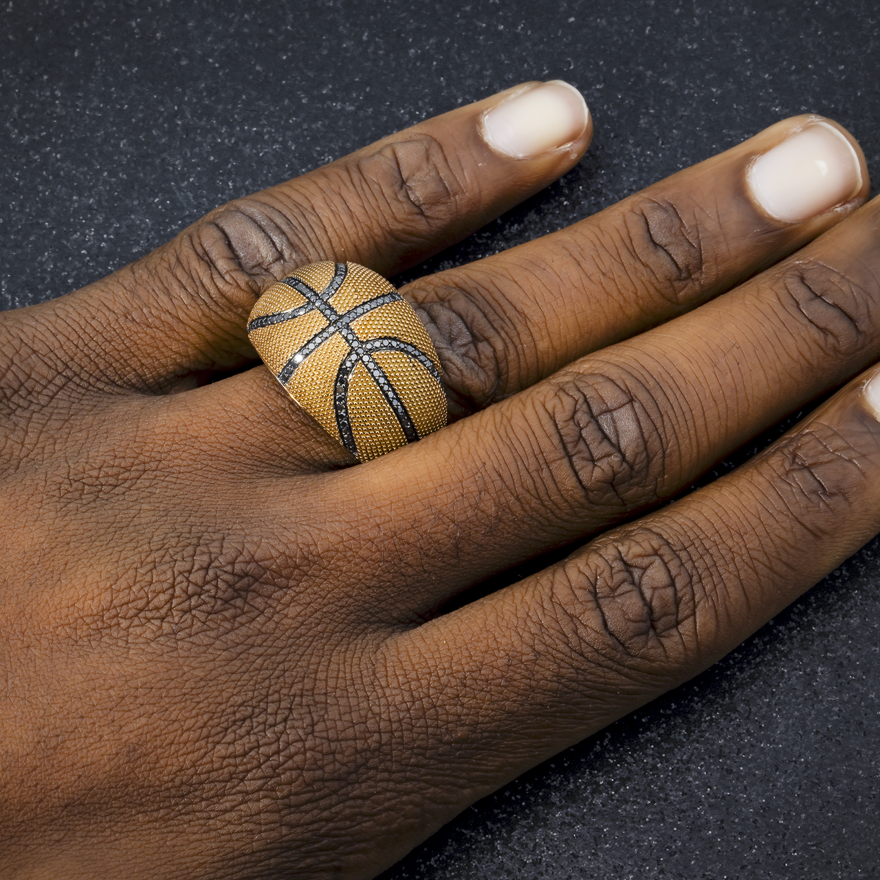 Pure .925 Silver Basketball Ring