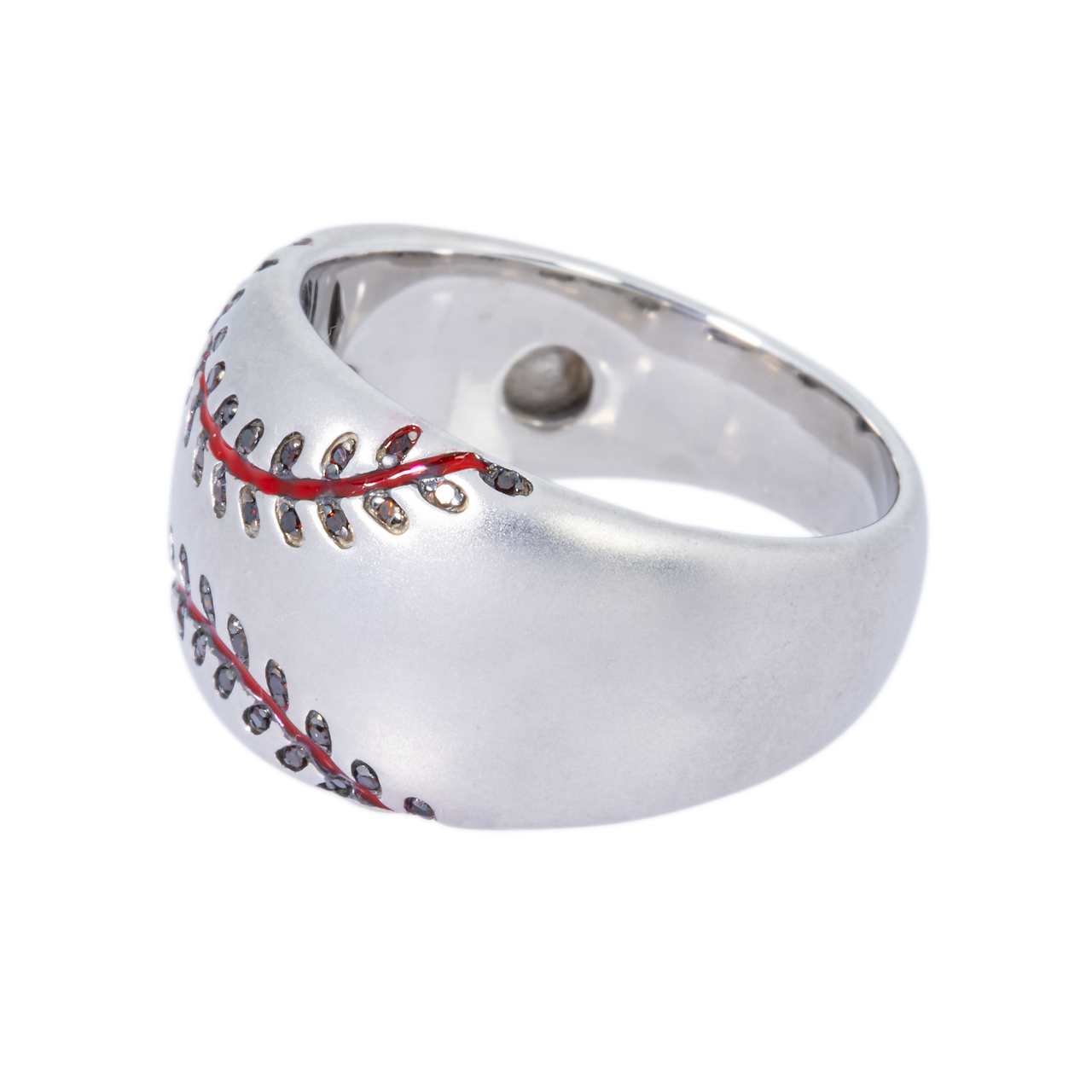 Pure .925 Sterling Silver Baseball Ring