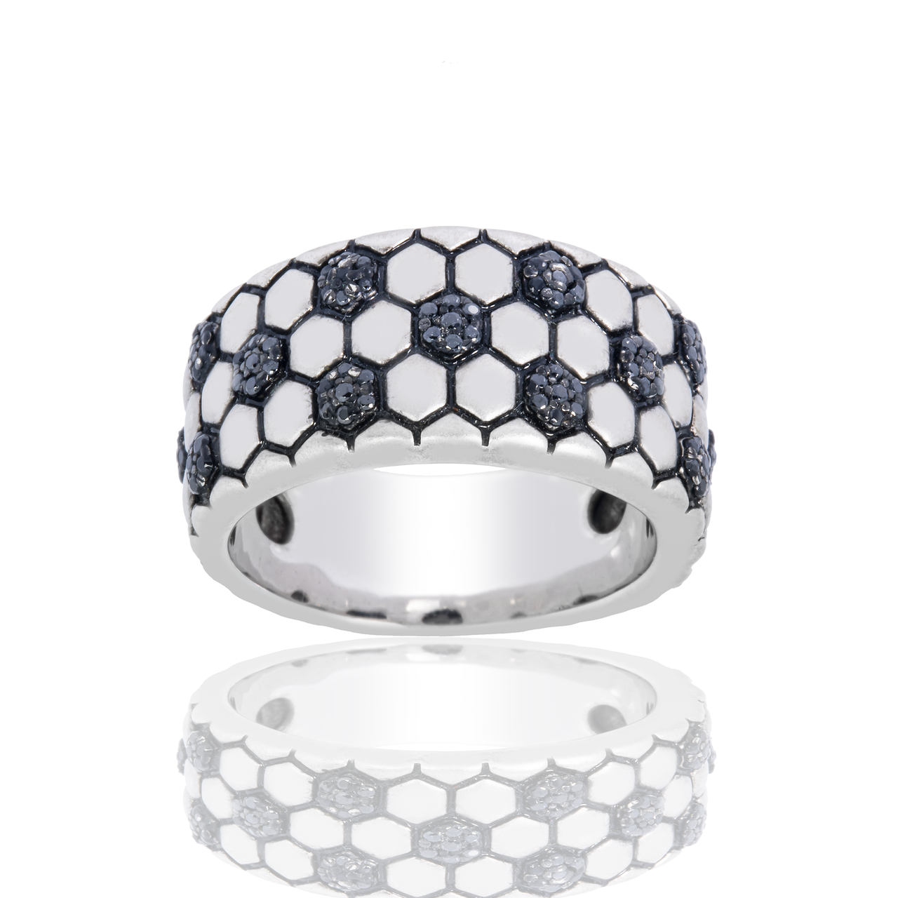 Pure .925 Sterling Silver Soccer Ball Band