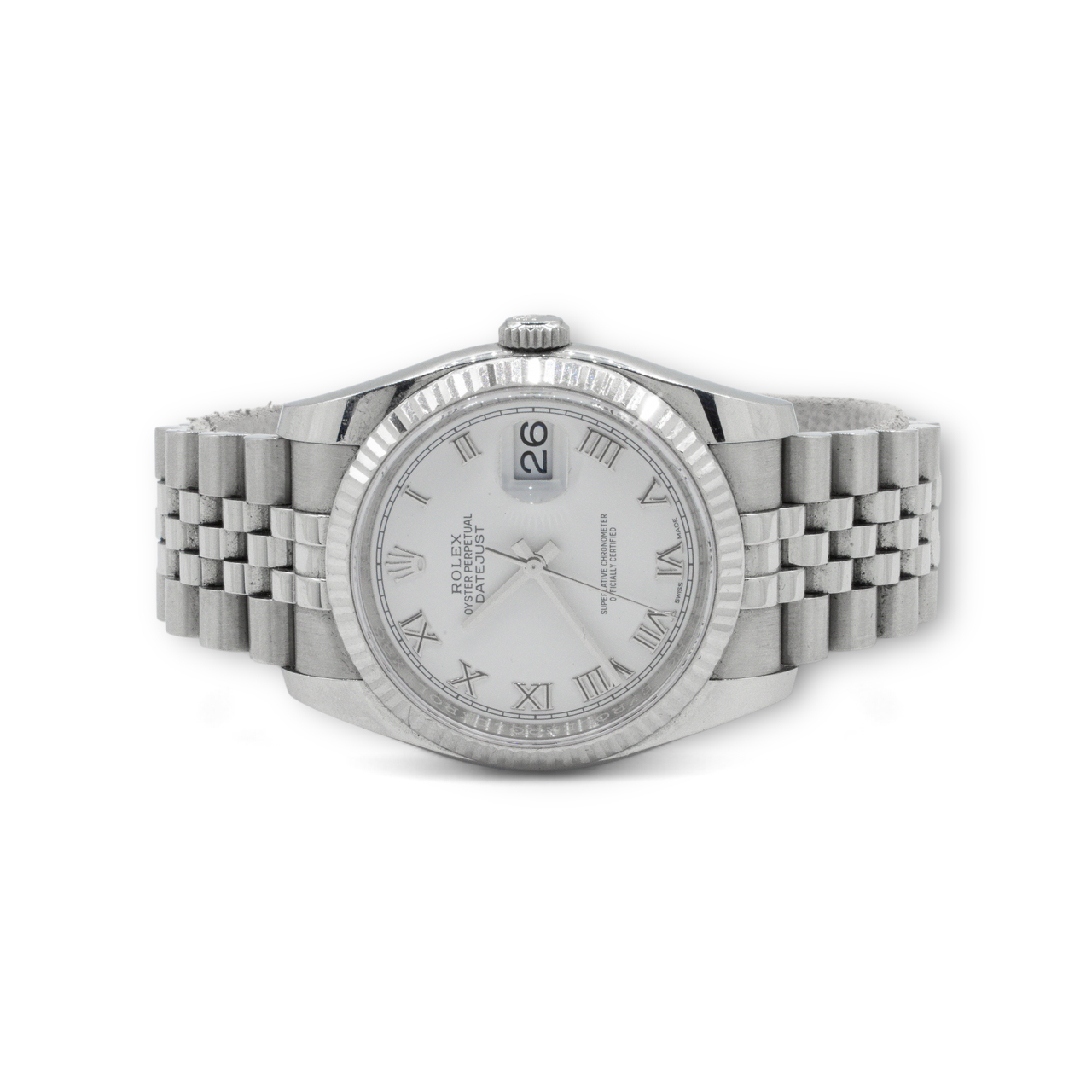 Rolex Datejust 36 Stainless Steel Jubilee White Dial Watch 116234