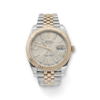 Thumbnail for Rolex Datejust 41 stainless Steel and Rose Gold Jubilee Sundust Index Dial Watch 126331