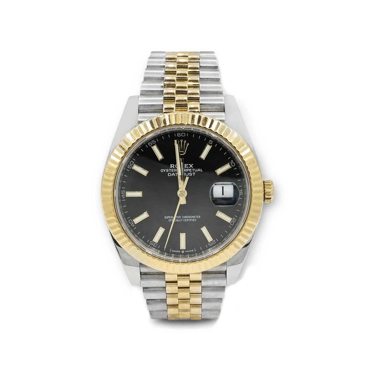 Rolex Sky-Dweller 336933 18K Yellow Gold Stainless Steel Black Dial