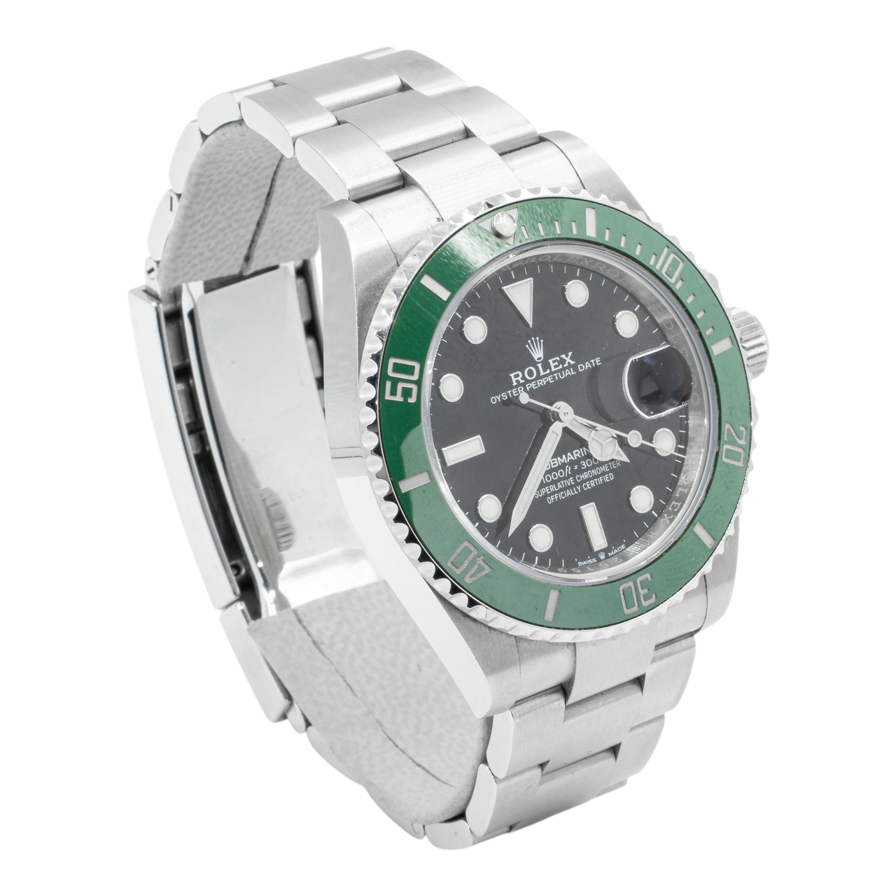 Rolex Submariner Oyster Starbucks Green Bezel Black Index Dial 126610LV