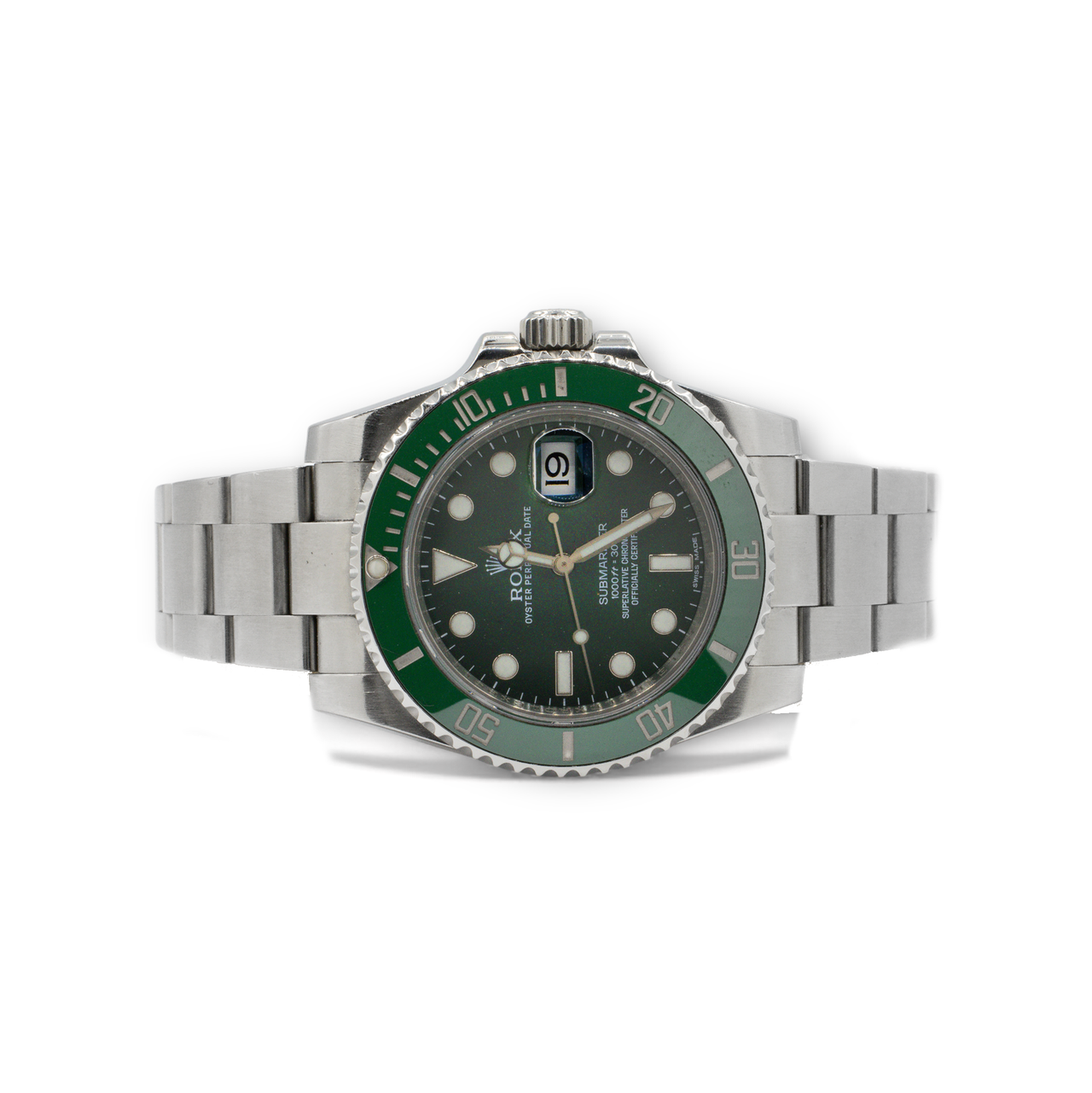 Rolex Submariner Stainless Steel Hulk Green Dial Watch 116610LV