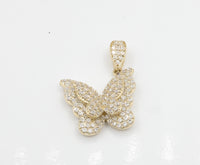 Thumbnail for 10k Yellow Gold CZ Butterfly Pendant