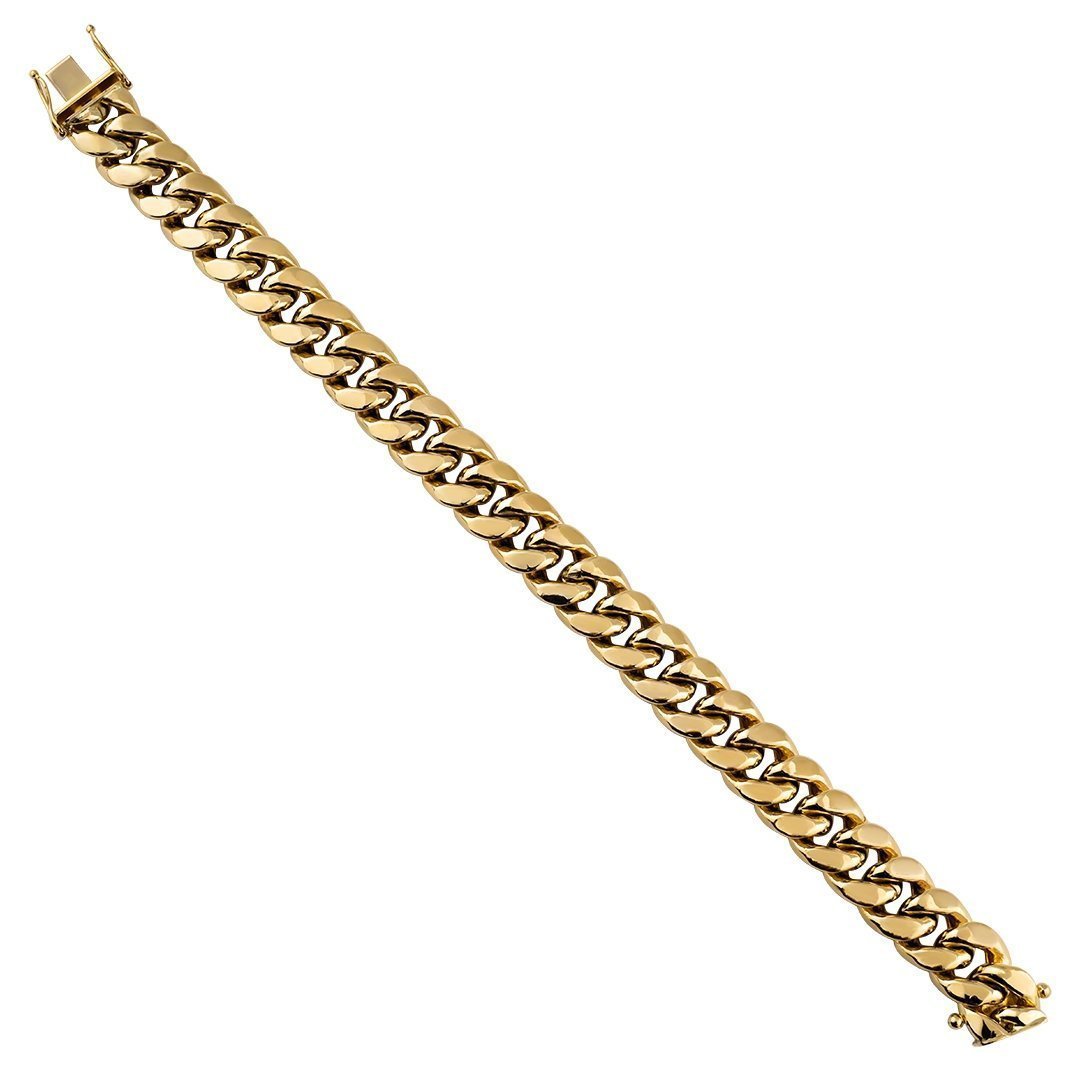 8-Inch 18K Yellow and White Gold Link Bracelet | Sylvan's Jewelers